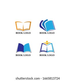 Diseño de ilustración para vectores de plantillas de logotipos de libro