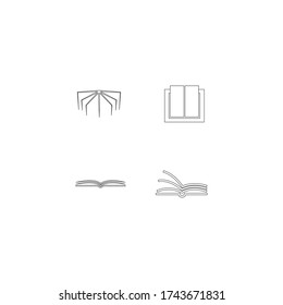 Vector de plantilla de logotipos de libro Diseño de ilustración
