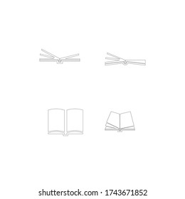 Book Logo Template vector Illustration design