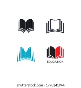 Vector de plantilla de logotipos de libro Diseño de ilustración