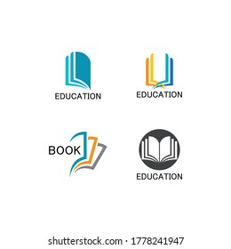 Book Logo Template vector Illustration design