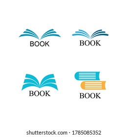 Book Logo Template vector Illustration design