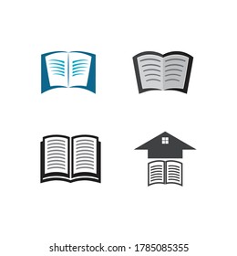 Book Logo Template vector Illustration design