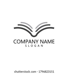 Book Logo Template vector Illustration design