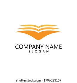 Vector de plantilla de logotipos de libro Diseño de ilustración