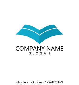 Book Logo Template vector Illustration design