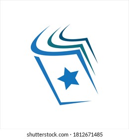 Book Logo Template vector Illustration design