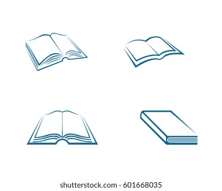 Book Logo Template vector Illustration design