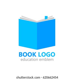 Plantilla del logotipo del libro. Señal del vector. Concepto de educación. Ilustración vectorial.