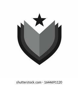 Book logo that formed the shield