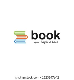 Book logo vector design. Abstract book vector. Book logo for library or education.