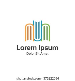 Book logo vector design. Abstract book vector. Book logo for library or education.