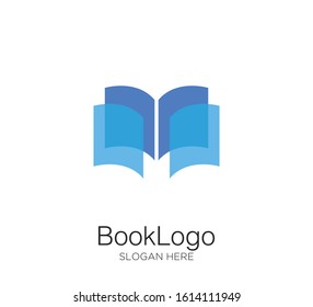 book logo vector design concept