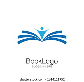 book logo vector design concept