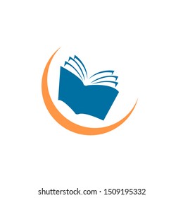 book logo vector design. education logo
