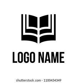 Book logo vector icon illustration
