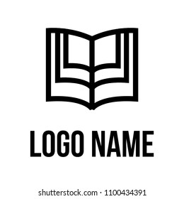 Book logo vector icon illustration
