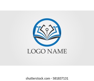 Book logo vector icons template 
