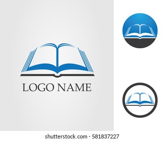 Book logo vector icons template 