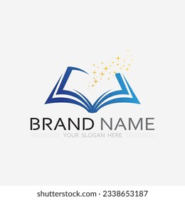 Book logo vector and illustration education icon