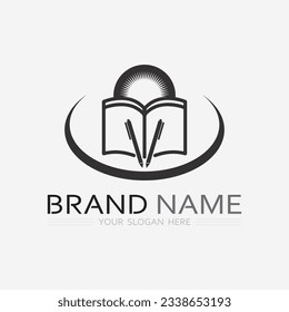 Logo für Bücher, Vektorgrafik und Bildungs-Symbol