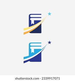 Logo für Bücher, Vektorgrafik und Bildungs-Symbol