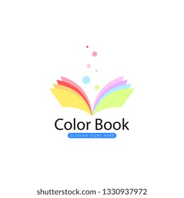 Book logo vector. Book logo template. Paper book logo