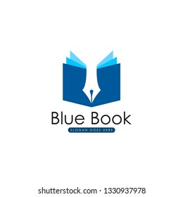 Book logo vector. Book logo template. Paper book logo