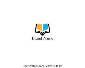 Book logo vector,book logo design illustration