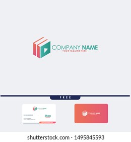 book logo,Simple business card design,Vector icon, Vector illustration,