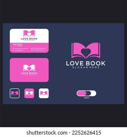 book love logo design graphic template