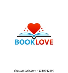 Book Love Logo Template Design Vector, Emblem, Design Concept, Creative Symbol, Icon