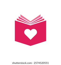 book love logo template icon vector design