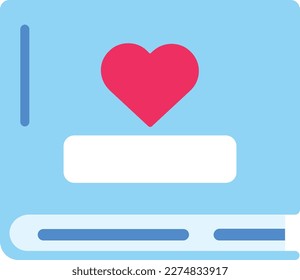 libro de ilustraciones planas del vector de amor