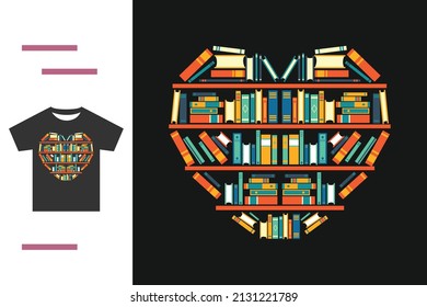 Book lover t shirt design