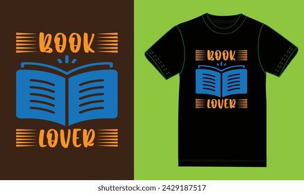 Book lover t shirt design.