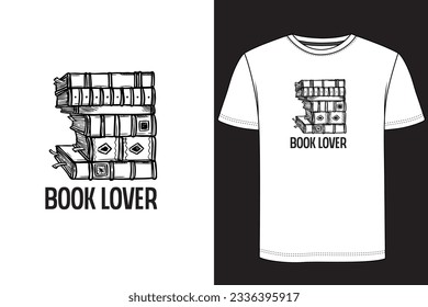Book lover Typography book t-shirt design. Reading T Shirt Design, Book vintage t-shirt design, Book t-shirt design.