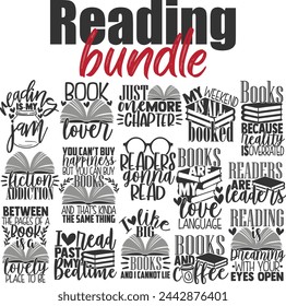 Book Lover Vector Designs Bundle