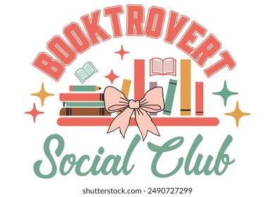 Book Lovers Coquette Social Club Shirt Design