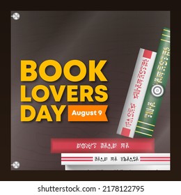 Book lovers day background with books in the closed bookshelf