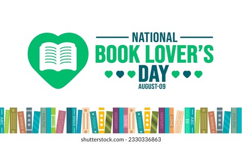 Book Lovers Day background template. Holiday concept. background, banner, placard, card, and poster design template with text inscription and standard color. vector illustration.