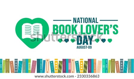 Book Lovers Day background template. Holiday concept. background, banner, placard, card, and poster design template with text inscription and standard color. vector illustration.