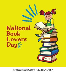 Book Lovers Day Banner Template Design Stock Vector (Royalty Free ...