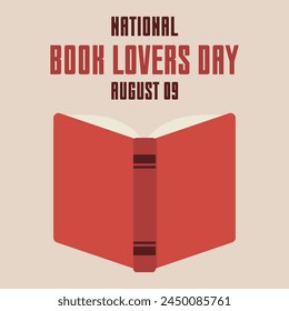 Book Lovers Day banner template. Books holiday concept