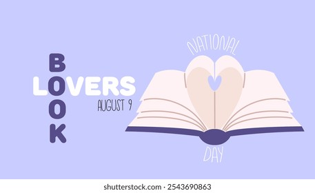 Book Lovers Day celebration. Open book with sheets of book folded in the shape of a heart
