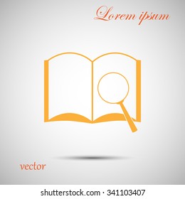 book and lupe, icon