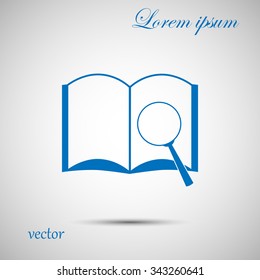 book and lupe, icon