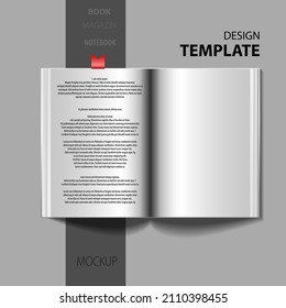 A book or magazine design template. Vector illustration
