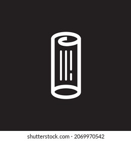 book, magazine, letter roll line logo design