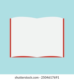 Book or magazine open blank pages. Vector isolated  vertical catalog brochure or A4 booklet mockup with empty pages